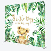 Lofaris Boho Lion Cute Baby Shower Square Tension Backdrop